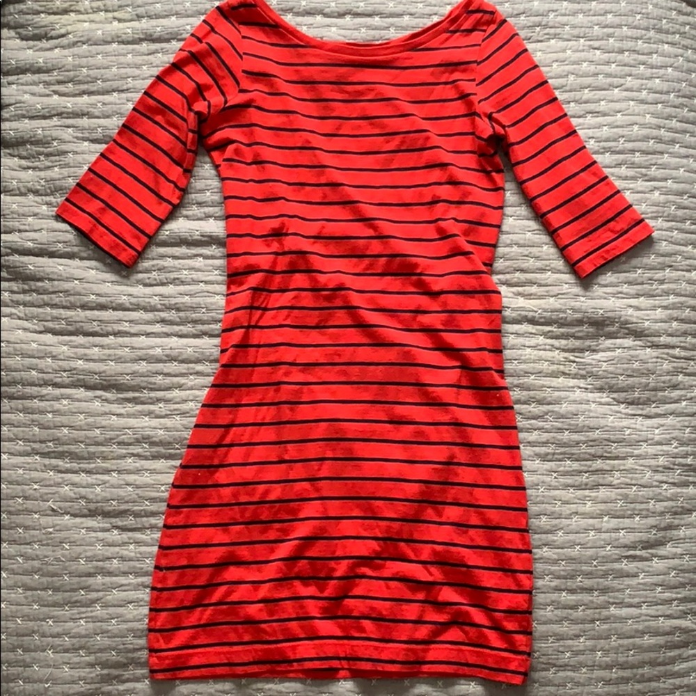 French Connection red and blue striped mini